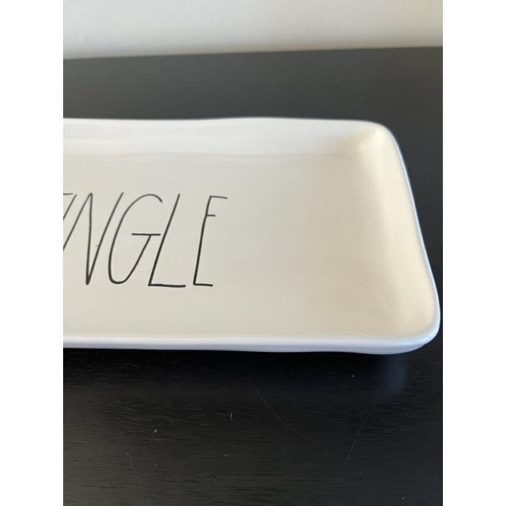 Rae Dunn Vintage 2015 Jingle Black Lettering Platter- M Stamped - Picture 5 of 5